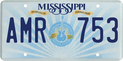 MS license plate AMR753