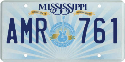 MS license plate AMR761