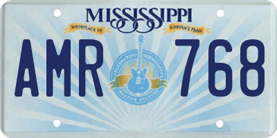 MS license plate AMR768