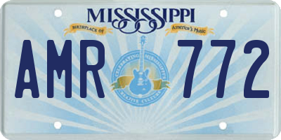 MS license plate AMR772