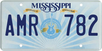 MS license plate AMR782