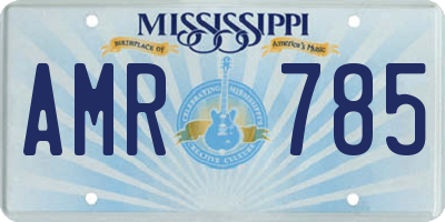 MS license plate AMR785