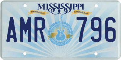 MS license plate AMR796