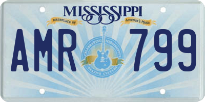 MS license plate AMR799