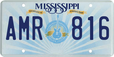 MS license plate AMR816