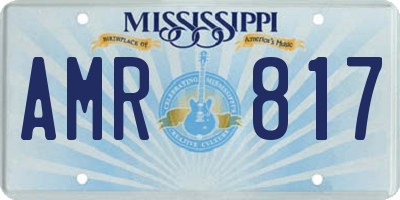 MS license plate AMR817