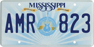 MS license plate AMR823