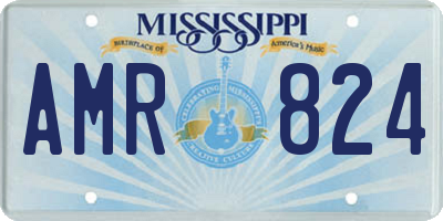 MS license plate AMR824