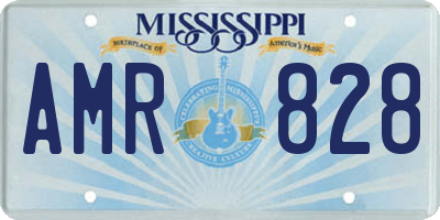 MS license plate AMR828