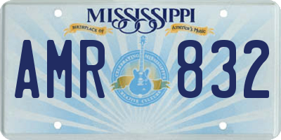 MS license plate AMR832