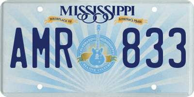 MS license plate AMR833