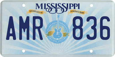 MS license plate AMR836