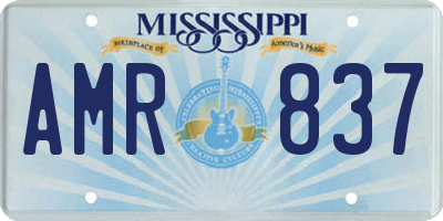 MS license plate AMR837