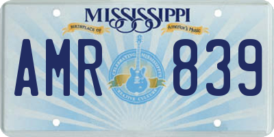 MS license plate AMR839