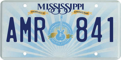 MS license plate AMR841