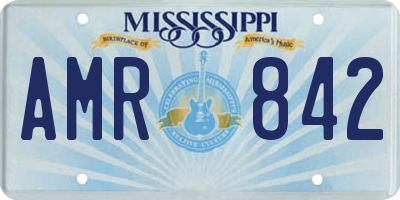 MS license plate AMR842