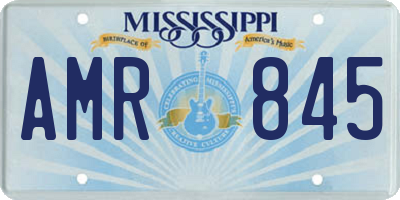MS license plate AMR845