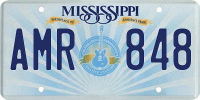 MS license plate AMR848