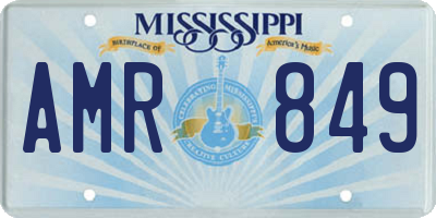 MS license plate AMR849
