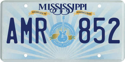 MS license plate AMR852