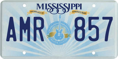 MS license plate AMR857