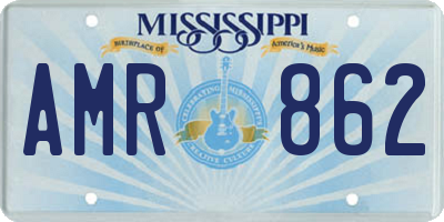 MS license plate AMR862