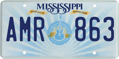 MS license plate AMR863