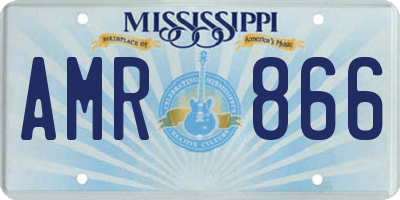 MS license plate AMR866