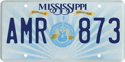 MS license plate AMR873
