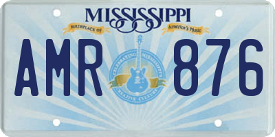 MS license plate AMR876