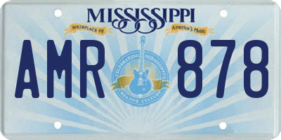 MS license plate AMR878