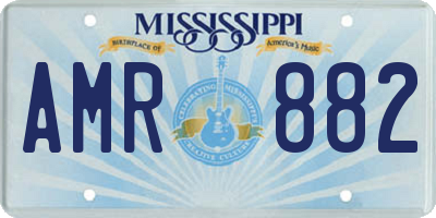 MS license plate AMR882