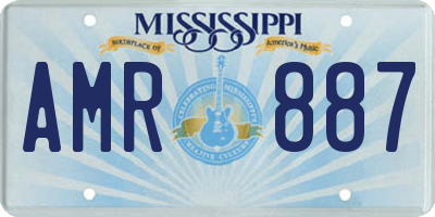 MS license plate AMR887
