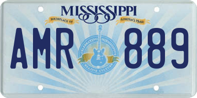 MS license plate AMR889