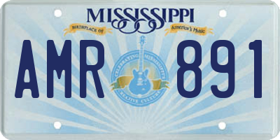 MS license plate AMR891