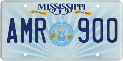 MS license plate AMR900