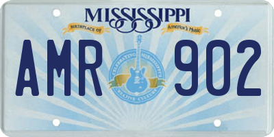 MS license plate AMR902