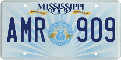 MS license plate AMR909