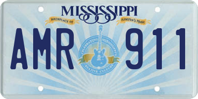 MS license plate AMR911