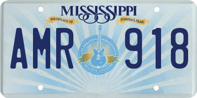 MS license plate AMR918