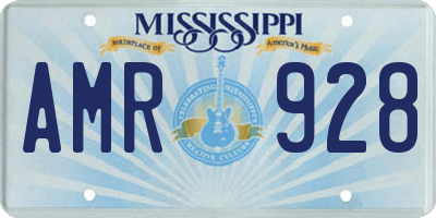 MS license plate AMR928