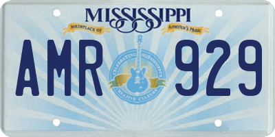 MS license plate AMR929