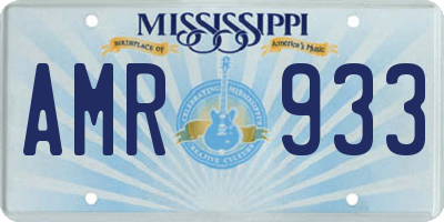 MS license plate AMR933