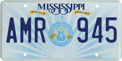 MS license plate AMR945