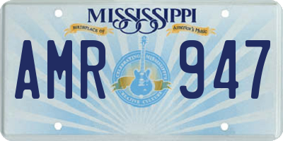 MS license plate AMR947