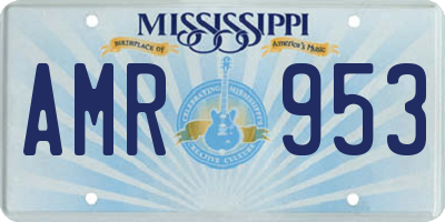 MS license plate AMR953