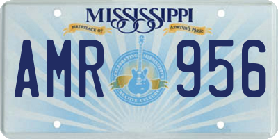 MS license plate AMR956