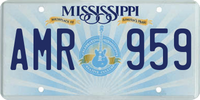MS license plate AMR959