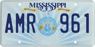 MS license plate AMR961