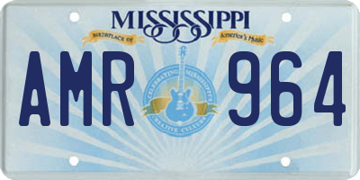MS license plate AMR964